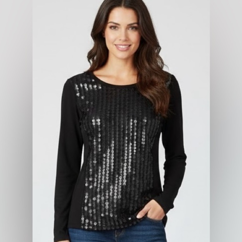 BN Black Top w/Leatherette Detail | Size 6